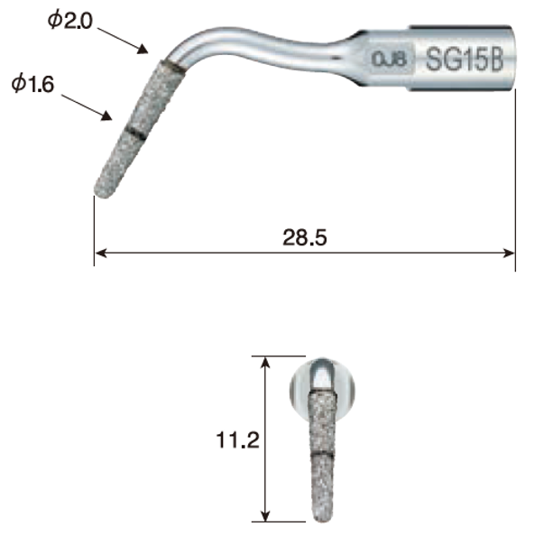 28 NSK Variosurg Tips – Implant Prep – SG15B