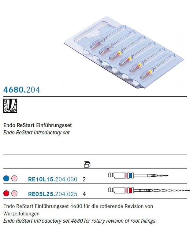 Komet Endodontics Obturation,Endo ReStart Introductory Set 4680 204